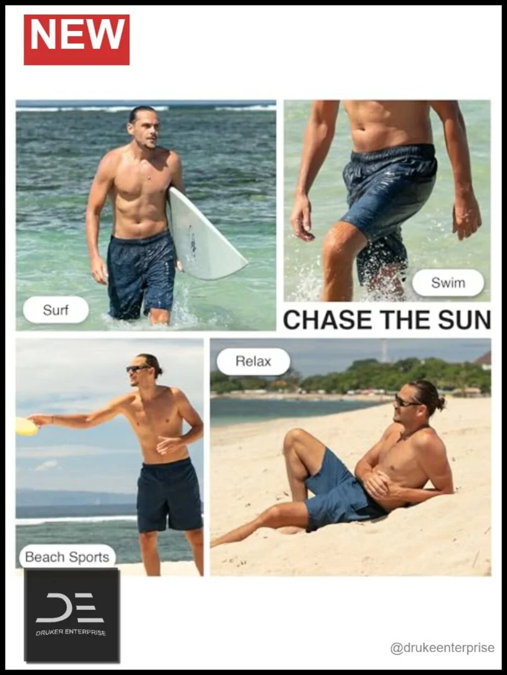 Men's Quick Dry Swim Trunks with UPF 50+ Sun Protection, 7